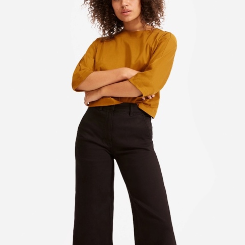 Everlane Wide Leg Crop Black